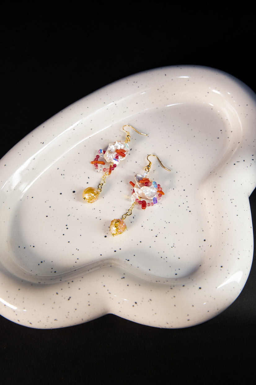 Earring - Coral Stud Earring