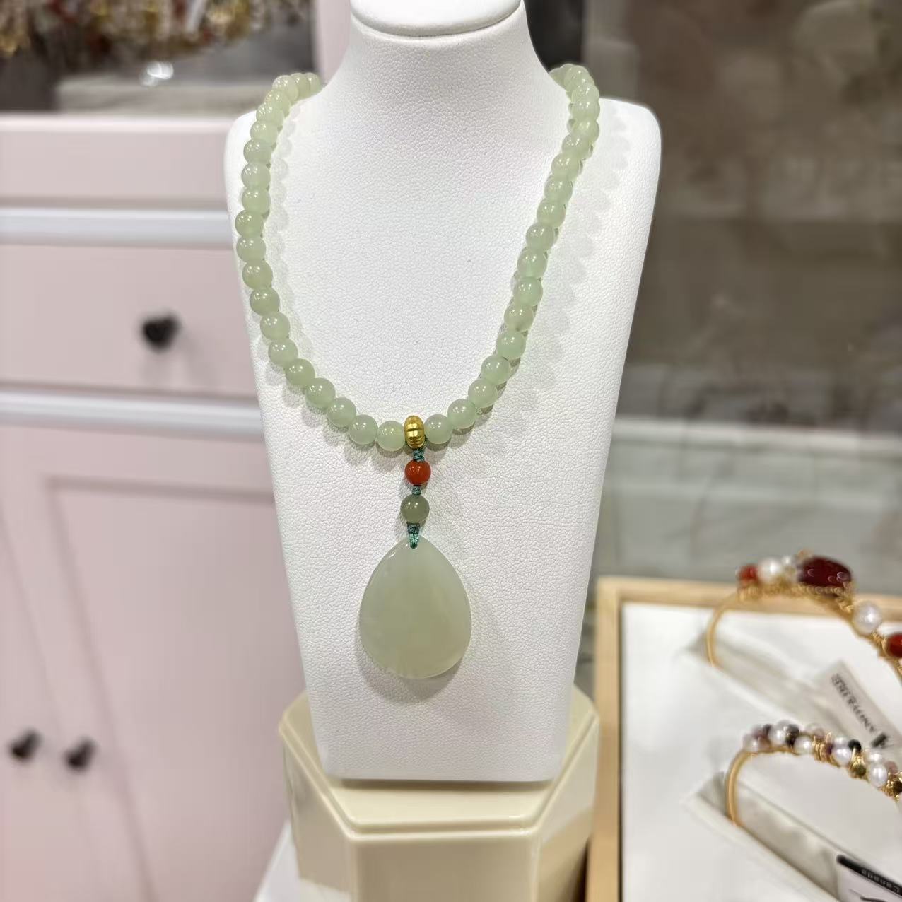 Necklace - Jade Hetian - 3-wrap bracelet or a necklace