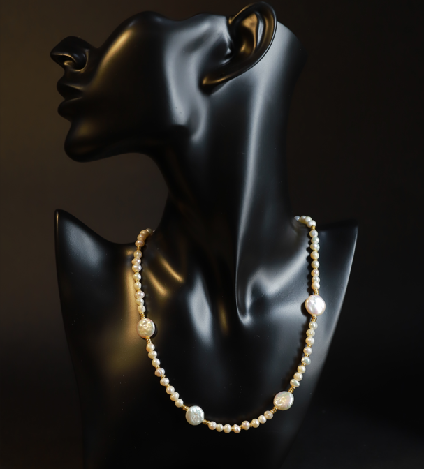 Necklace - Natural Baroque Freshwater Pearl Necklace