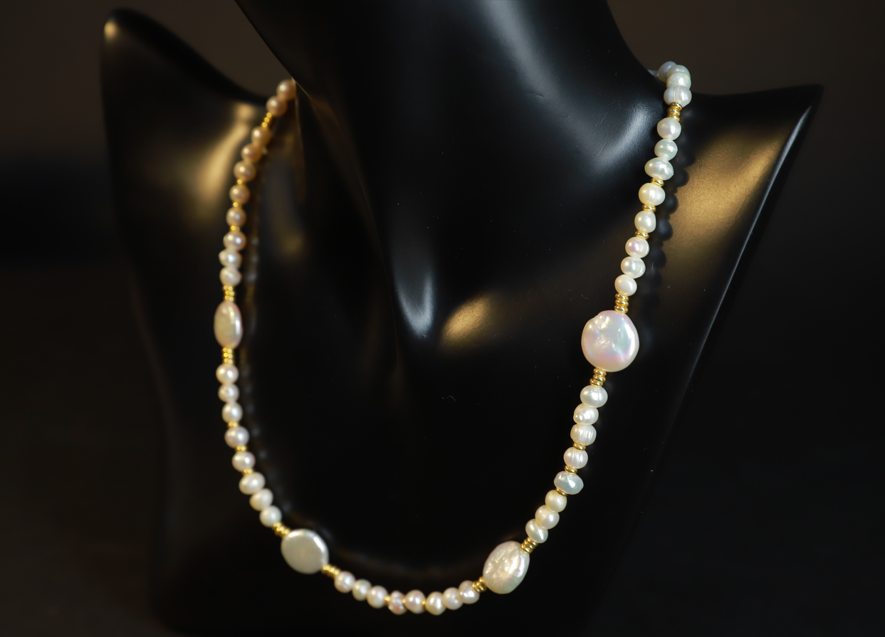 Necklace - Natural Baroque Freshwater Pearl Necklace