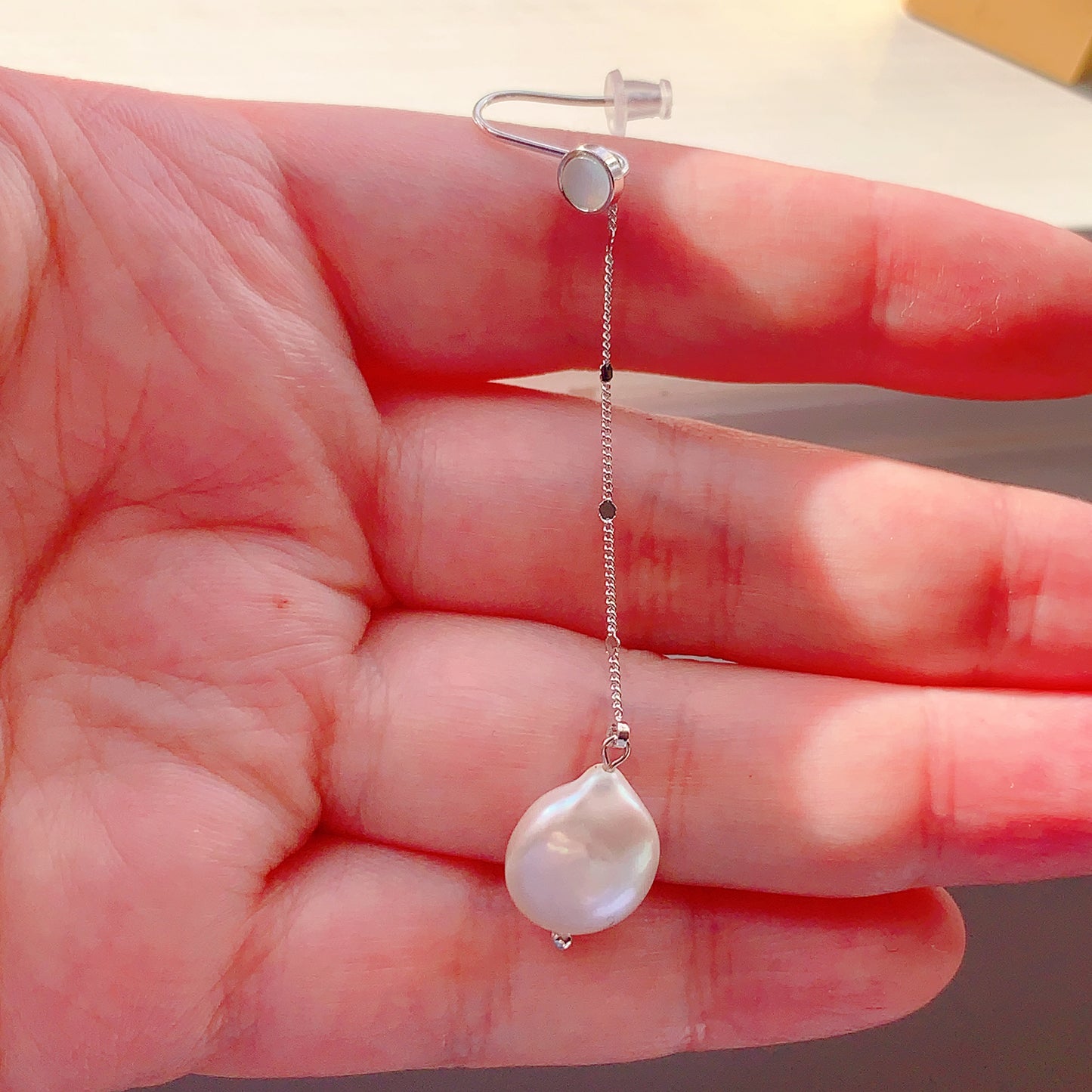 Earring - Fresh Water Baroque sterling Silver earrings