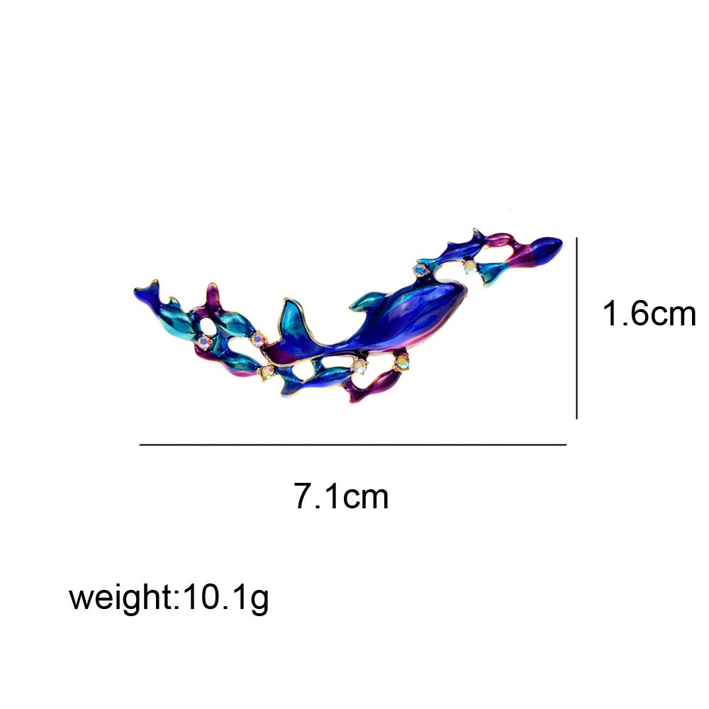 Brooch - Blue Whale
