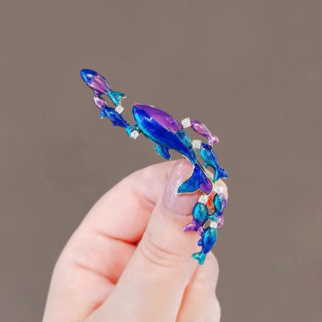 Brooch - Blue Whale