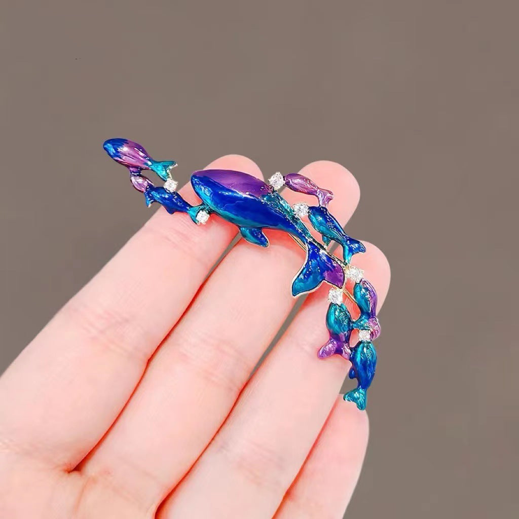 Brooch - Blue Whale