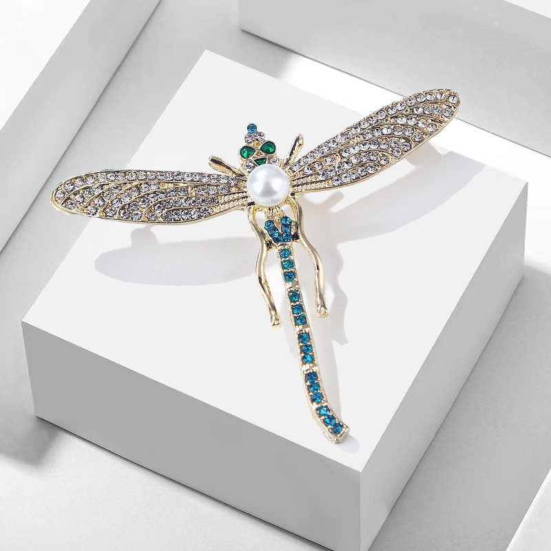 Brooch - Dragonfly; Freshwater Pearl
