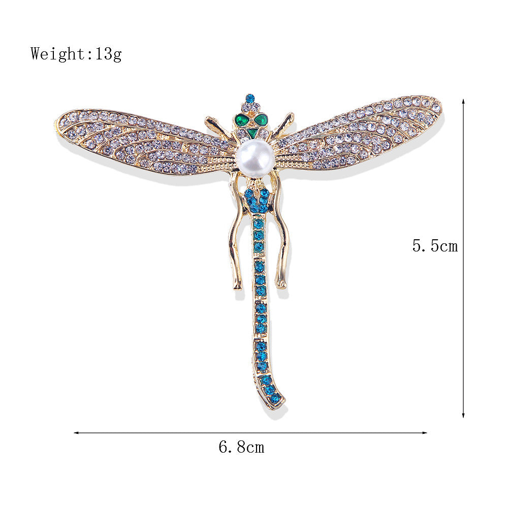 Brooch - Dragonfly; Freshwater Pearl