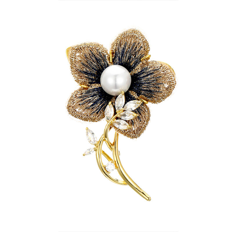 Brooch - Freshwater Pearl Flower Brooch
