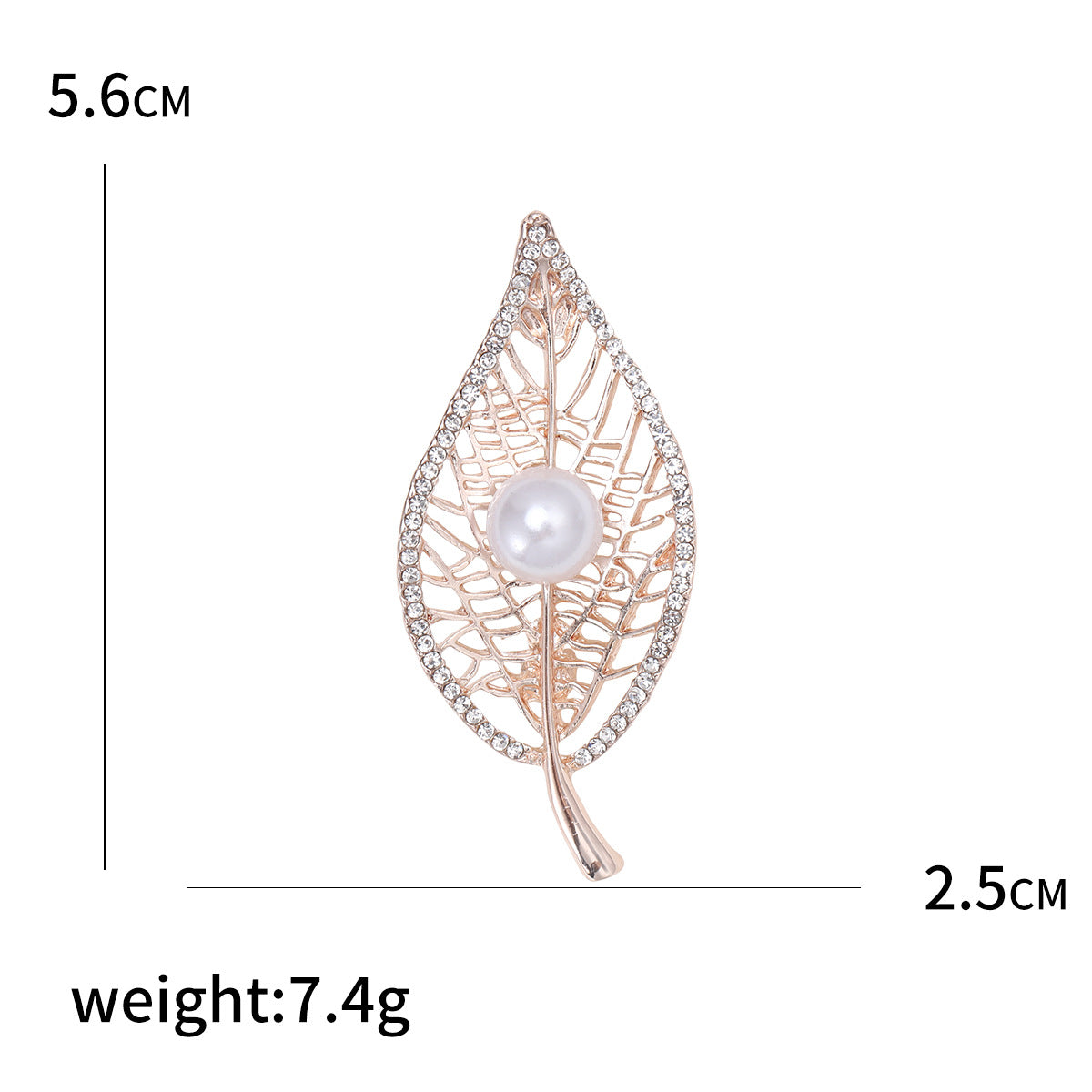 Brooch/Pendant - Freshwater Pearl Leaf