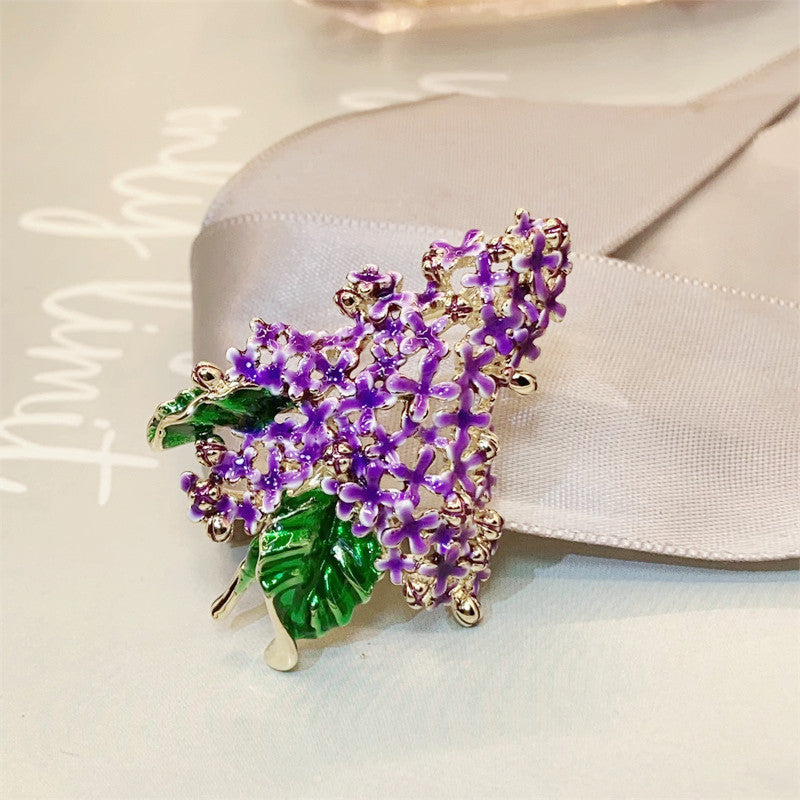 Brooch - Purple Lilacs
