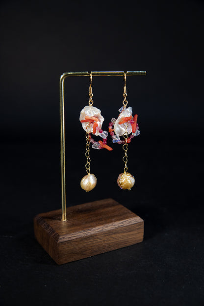 Earring - Coral Stud Earring