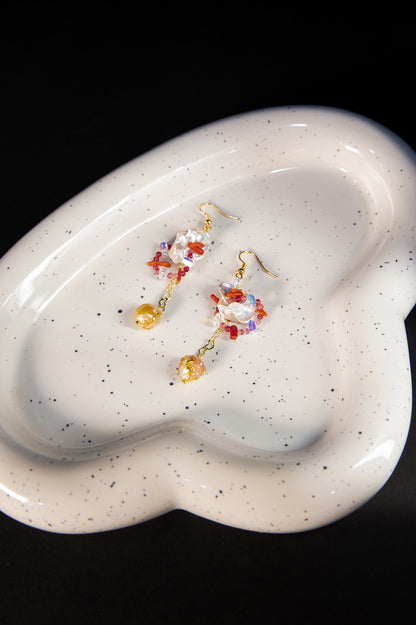 Earring - Coral Stud Earring