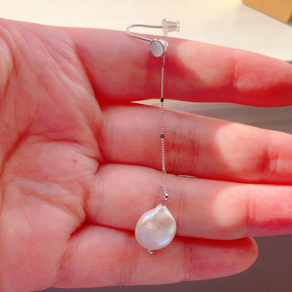 Earring - Fresh Water Baroque sterling Silver earrings