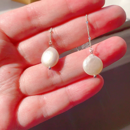 Earring - Fresh Water Baroque sterling Silver earrings