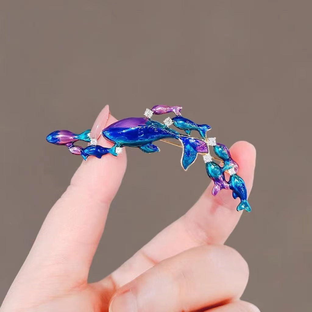 Brooch - Blue Whale