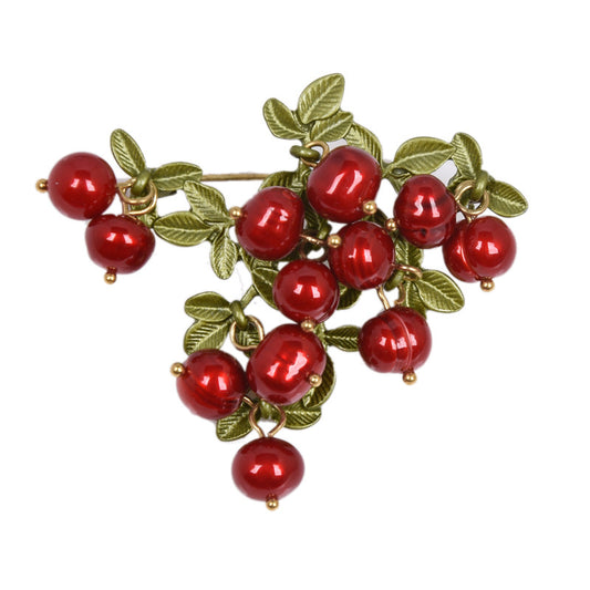 Brooch - Cranberry