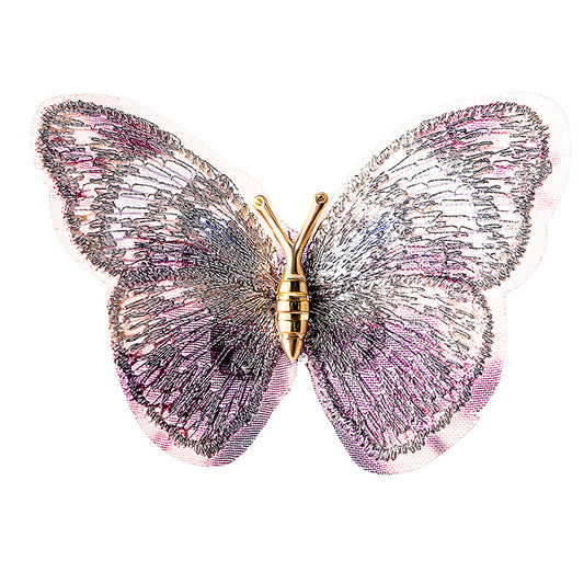 Brooch - Embroidered butterfly brooch