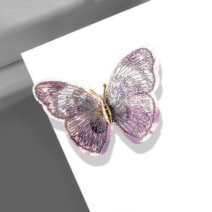 Brooch - Embroidered butterfly brooch