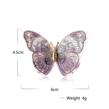 Brooch - Embroidered butterfly brooch