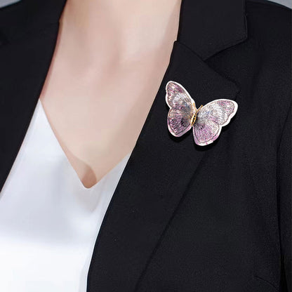 Brooch - Embroidered butterfly brooch