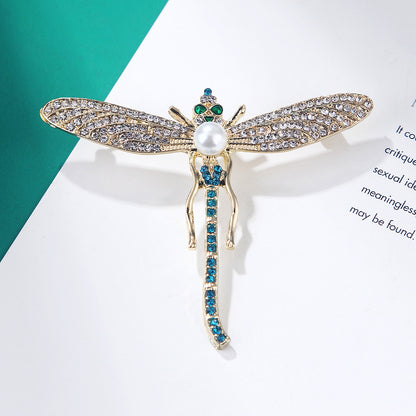 Brooch - Dragonfly; Freshwater Pearl