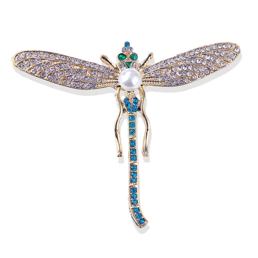 Brooch - Dragonfly; Freshwater Pearl