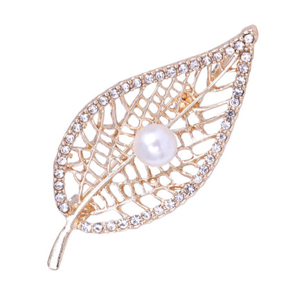Brooch/Pendant - Freshwater Pearl Leaf