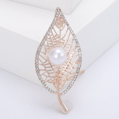 Brooch/Pendant - Freshwater Pearl Leaf