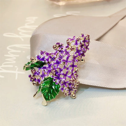 Brooch - Purple Lilacs