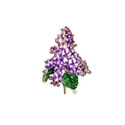 Brooch - Purple Lilacs
