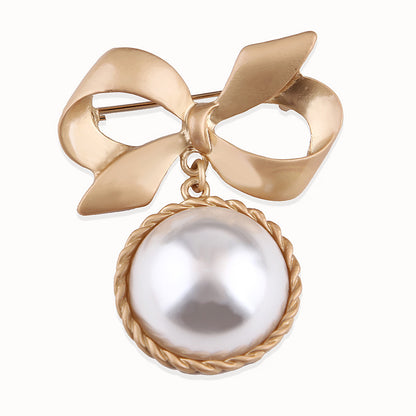 Brooch - Vintage Pearl Bowknot