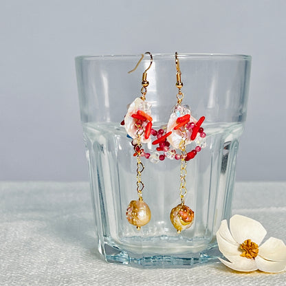 Earring - Coral Stud Earring