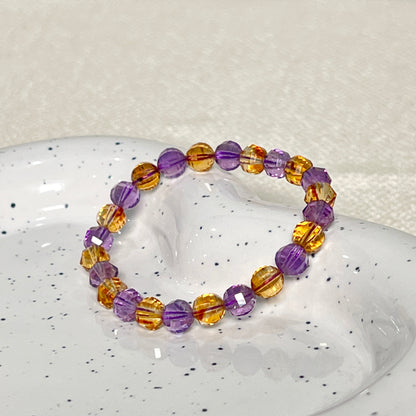 Bracelet - Natural Amethyst + Topaz Bracelet